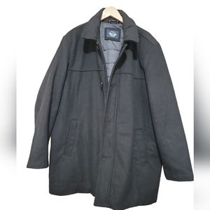 Dockers heavy weight 3xl thick coat zip up with button closure quilted lining